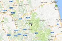 La mappa del terremoto registrato il 4 ottobre nell'area del parco dei Sibillini, a Castelsantangelo sul Nera