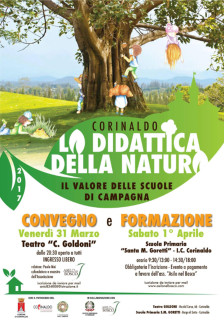 La locandina del doppio evento a Corinaldo La didattica della natura