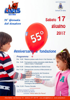 55esimo anniversario Avis Ostra - locandina