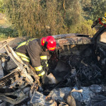 auto in fiamma a Corinaldo