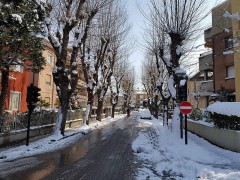 Strade innevate a Senigallia