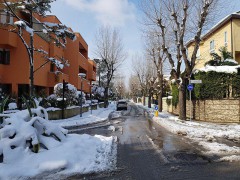 Strade innevate a Senigallia