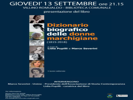 Dizionario donne marchigiane, presentazione