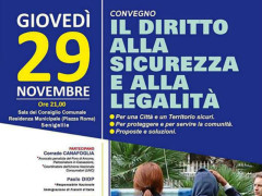 Convegno a Senigallia su diritto a sicurezza e legalità