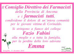 Necrologio Emma Fabini