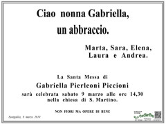 Gabriella Pierleoni Piccioni, necrologio e ricordo