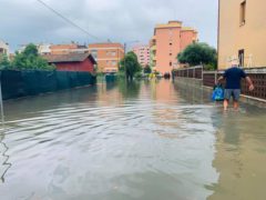 Via Cavalieri Vittorio Veneto allagata