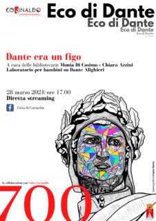 A 700 anni dalla nascita Corinaldo celebra Dante Alighieri - locandina incontro 28 marzo