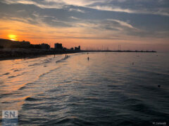 Il mare di Senigallia -Tramonto estivo dalla Rotonda - Foto di Mariano Cefarelli