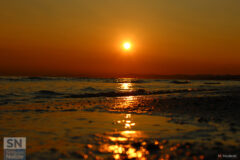 Tramonto sulla spiaggia di Sengallia - L'ora d'oro - Foto di Massimo Modesti