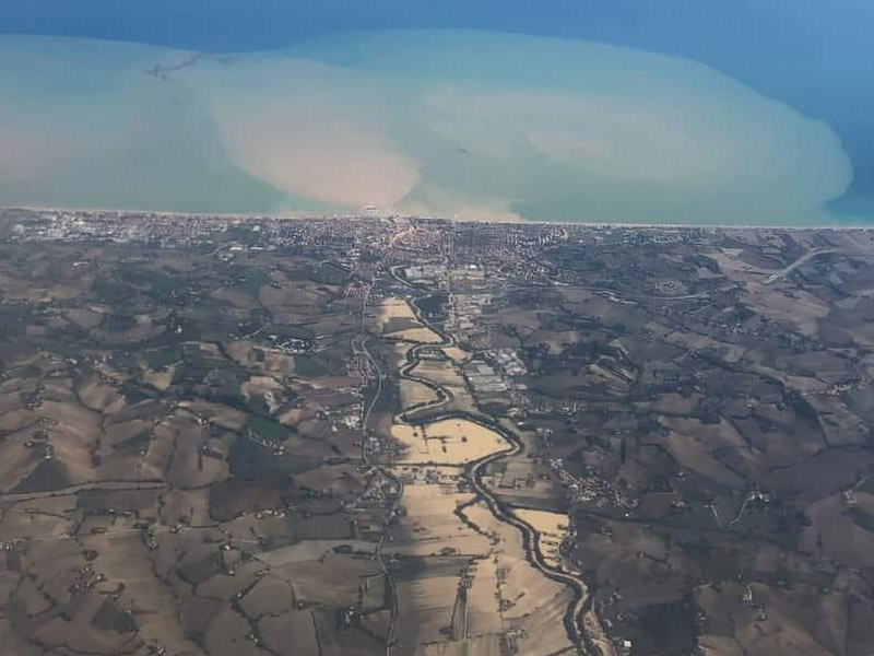 Alluvione settembre 2022 - Foto aerea delle aree allagate