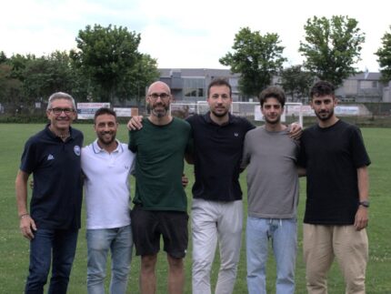 Fabrizio Cicetti (Presidente Trecastelli Polisportiva), Erik Marini, Alessandro Rosi, Giovanni Casagrande (DS), Nicholas Piangerelli, Giacomo Penacchini