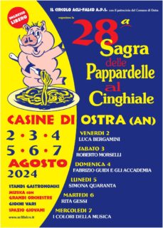 Sagra delle Pappardelle al Cinghiale 2024 a Casine di Ostra