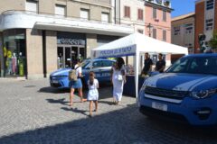 Gazebo della Polizia in piazza Saffi a Senigallia