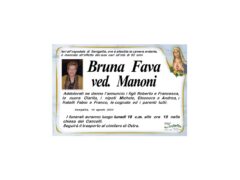 Necrologio Bruna Fava ved. Manoni