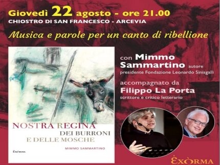 Presentazione ad Arcevia del libro "Nostra regina dei burroni e delle mosche"