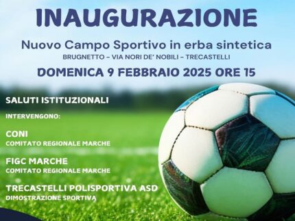 Inaugurazione a Trecastelli del nuovo campo sportivo in erba sintetica