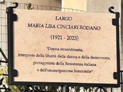 Targa dedicata a Maria Lisa Cinciari Rodano