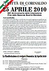 Manifesto per il 25 aprile di Corinaldo