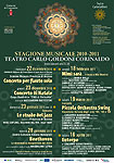 Locandina stagione concertistica teatro Goldoni di Corinaldo